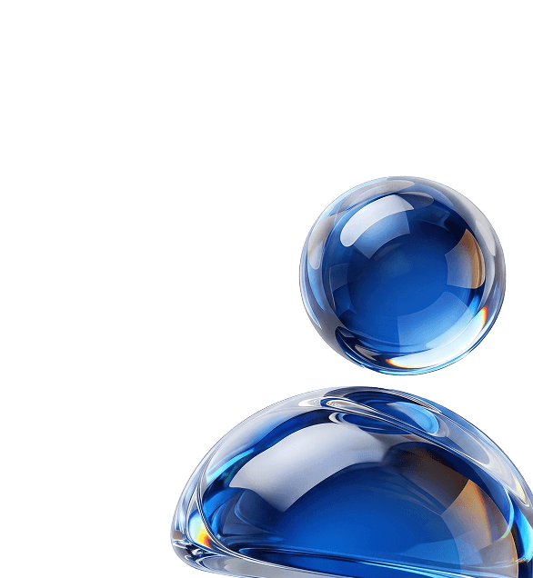 Glass figure representing a customer