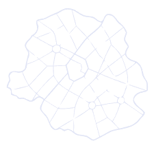 Street map outline of Brussels